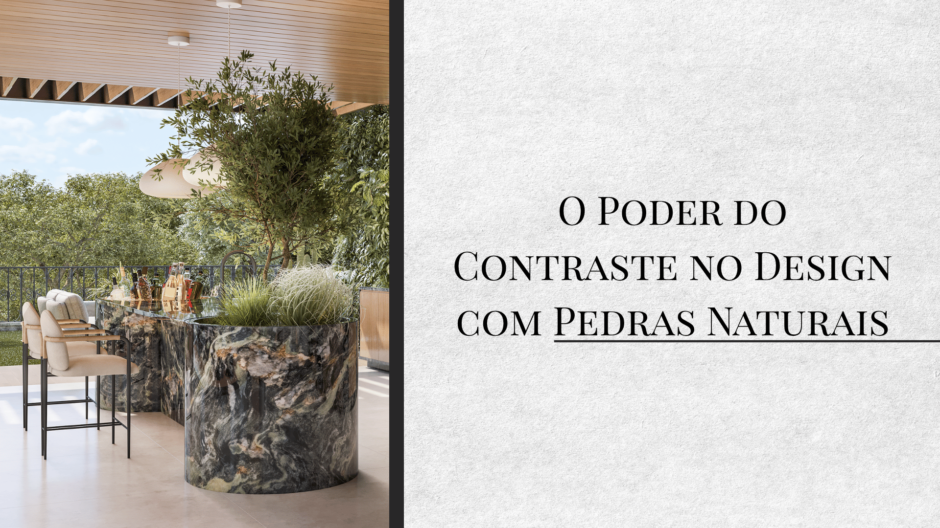O Poder do Contraste no Design com Pedras Naturais